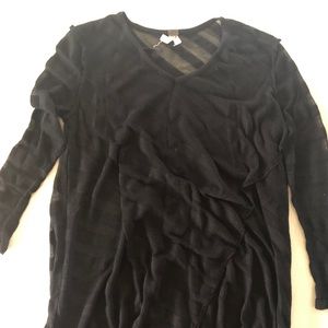 Free People Black Stripped Sweater- size M